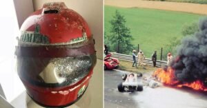 The mystery behind Niki Lauda's helmet. (Credits - British GQ)