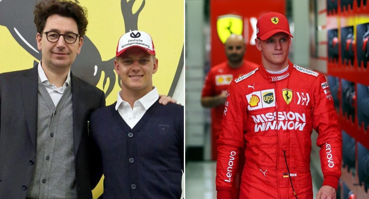 Mattia Binotto and Mick Schumacher in 2019 | Credits: Getty Images / Ferrari F1 Team