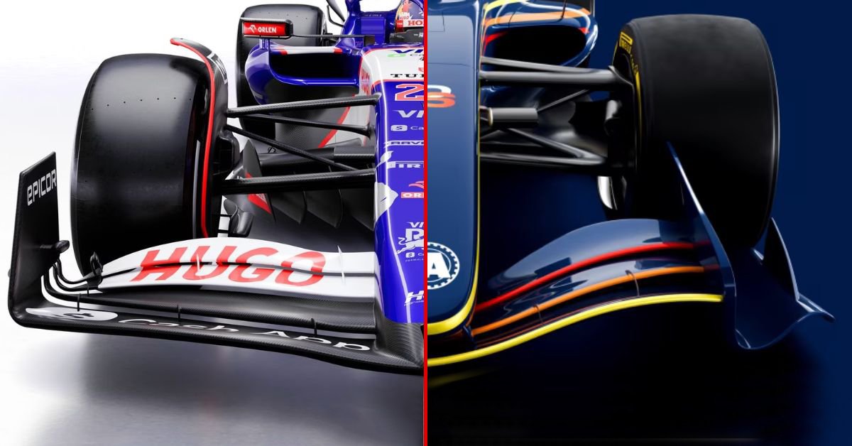 F1 2024 Vs F1 2026 Front Wing comparison | Credits - RB/FIA