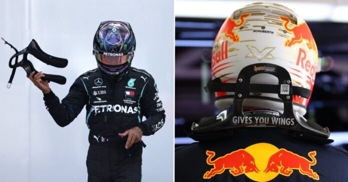 HANS Device in F1 | Credits: Mercedes-AMG Petronas F1 Team/Facebook, Oracle Red Bull Racing/Website