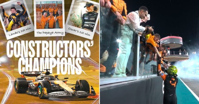 McLaren win the 2024 Constructors' Championship | Credits: F1/X