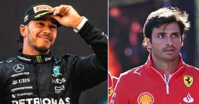 Lewis Hamilton will replace Carlos Sainz at Ferrari next season | Credits: PlanetF1 and IMAGO