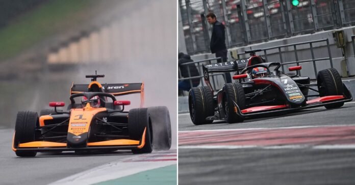 Formula 3 cars during 2025 pre-season testing