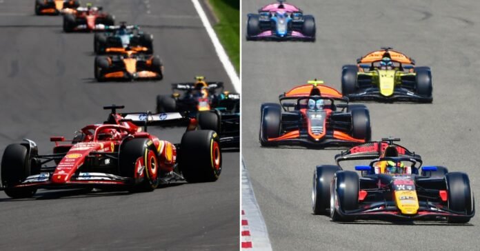 F1 cars bigger and faster than F2 cars | Credits: IMAGO and Racefans.net