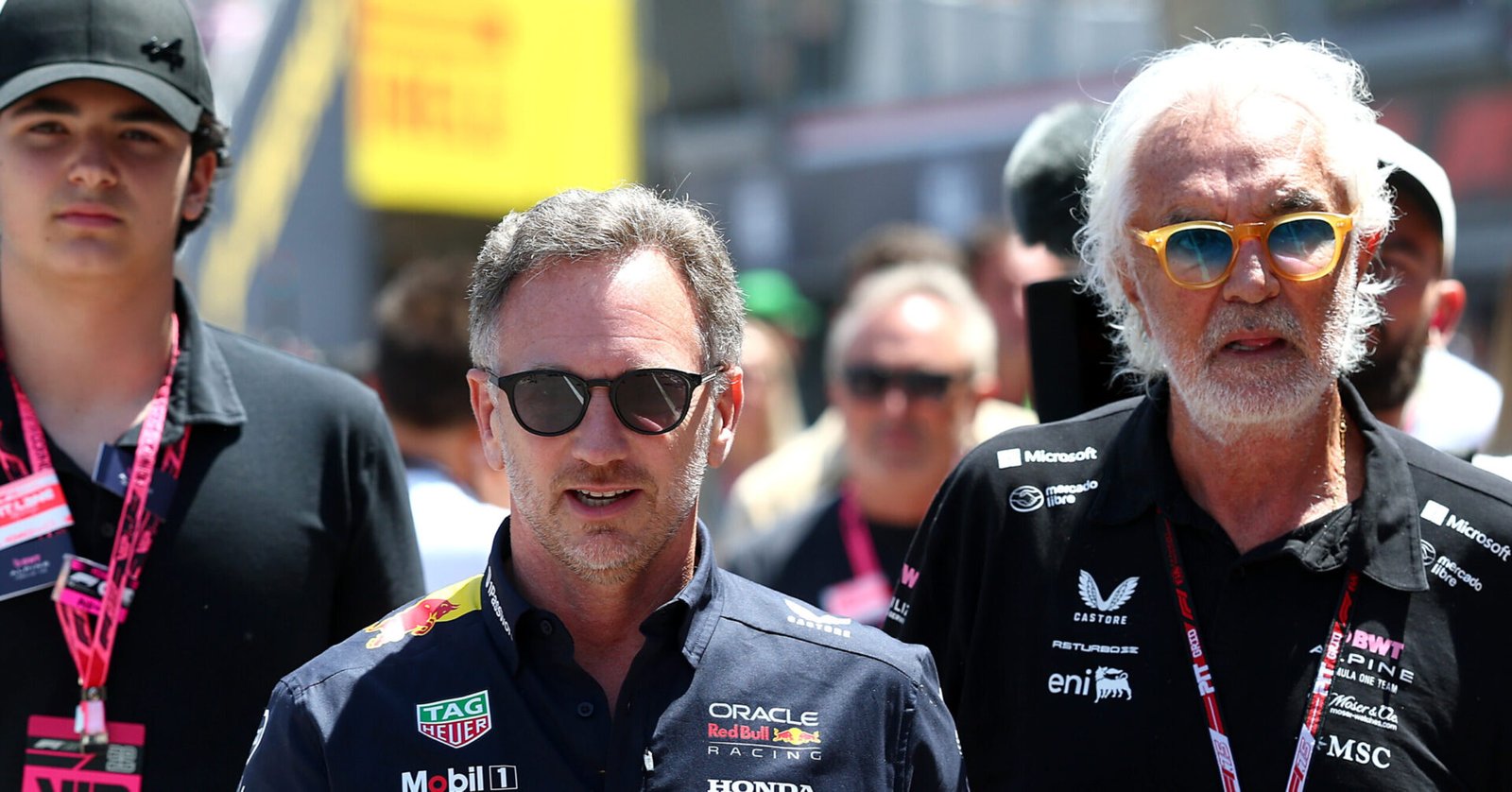 Christian Horner and Flavio Briatore at the 2025 Monaco Grand Prix