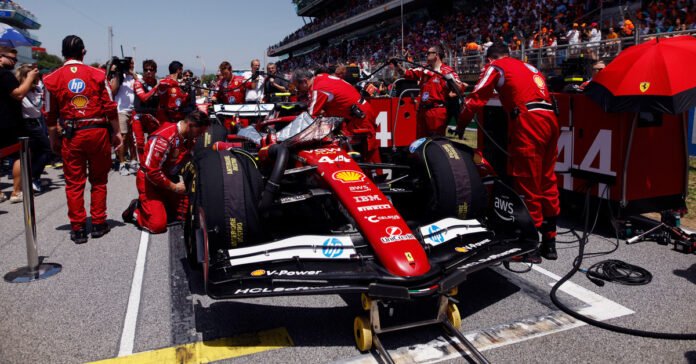 Lewis Hamilton on the grid for the Spanish GP // Ferrari Content Pool //