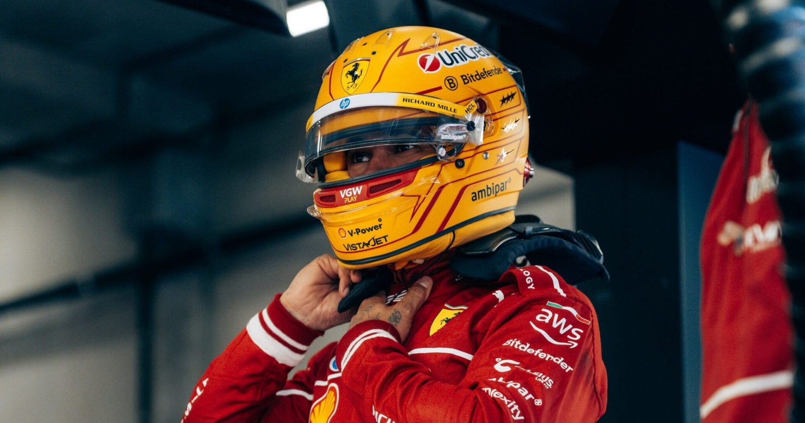 Ferrari’s Suspension Fix Sparks Confusion as Charles Leclerc and Lewis Hamilton Clash Over Upgrade Impact // Photo Credit @ScuderiaFerrari X //