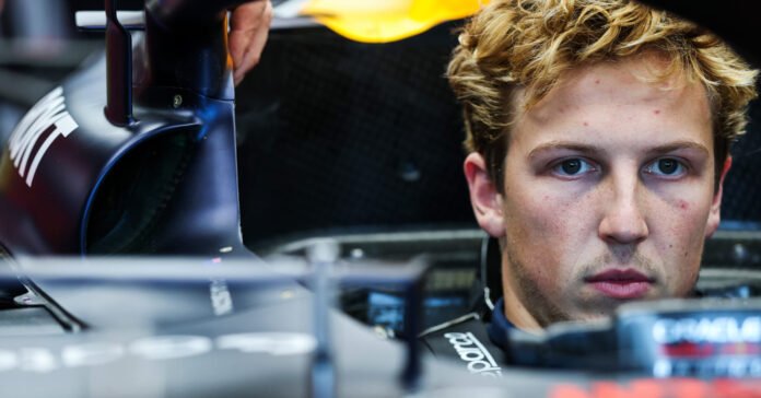 MELBOURNE, AUSTRALIA - MARCH 13: Liam Lawson of New Zealand and Oracle Red Bull Racing in his cockpit during previews ahead of the F1 Grand Prix of Australia at Albert Park Grand Prix Circuit on March 13, 2025 in Melbourne, Australia. (Photo by Mark Thompson/Getty Images) // Getty Images / Red Bull Content Pool // SI202503130170 // Usage for editorial use only //
