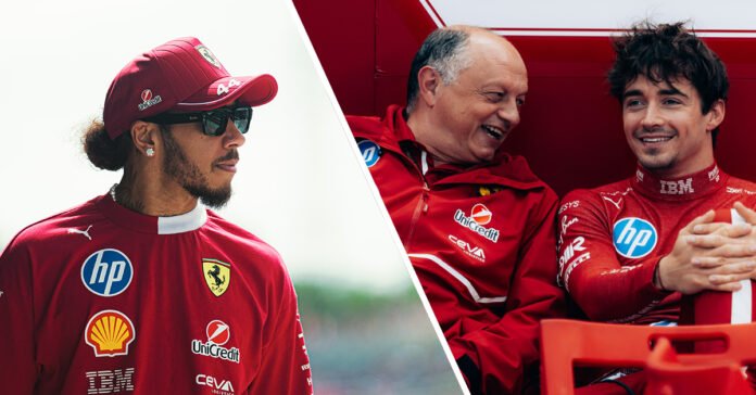 Lewis Hamilton Faces Unwanted Ferrari Record as Ferrari Boss Shifts Focus to Charles Leclerc //