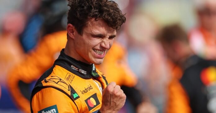 Lando Norris Celebrates Hungarian Grand Prix Win