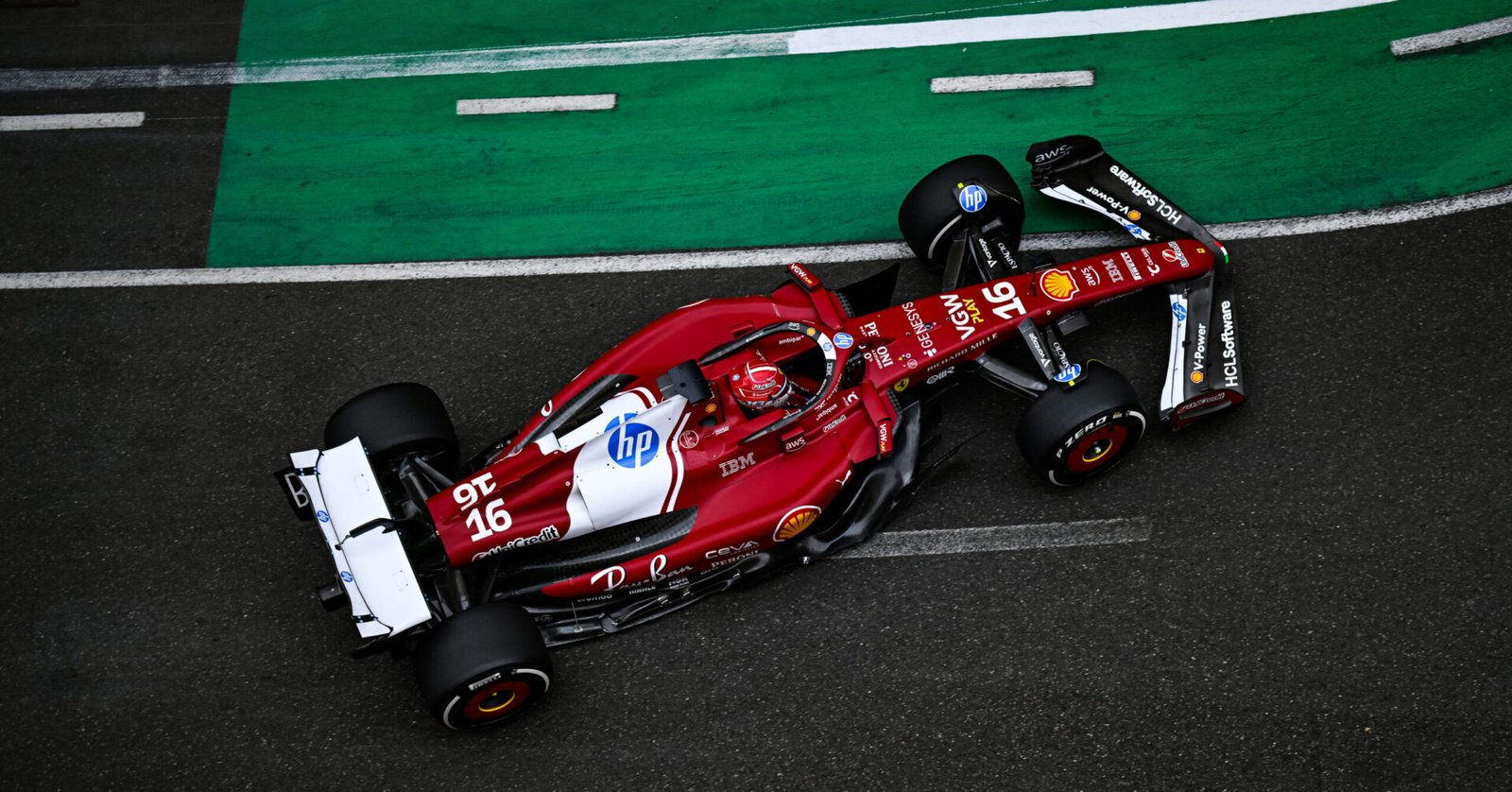 16 LECLERC Charles (mco), Scuderia Ferrari SF-25, action during the 2025 Formula 1 Qatar Airways Azerbaijan Grand Prix, 17th round of the 2025 FIA Formula One World Championship from September 19 to 21, 2025 on the Baku City Circuit, in Baku, Azerbaijan - Photo Alberto Vimercati / DPPI